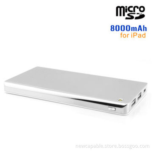 8,000mAh Power Bank with T-Flash Card Reader Function